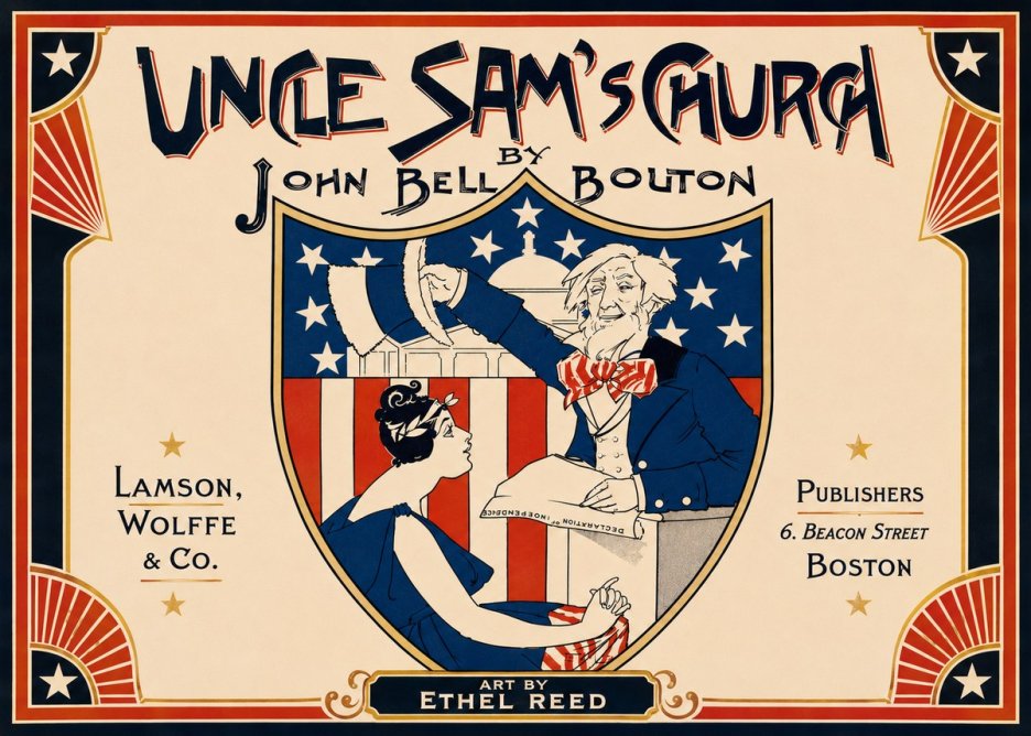 Ethel Reed Uncle Sam's Church No5 - Poster