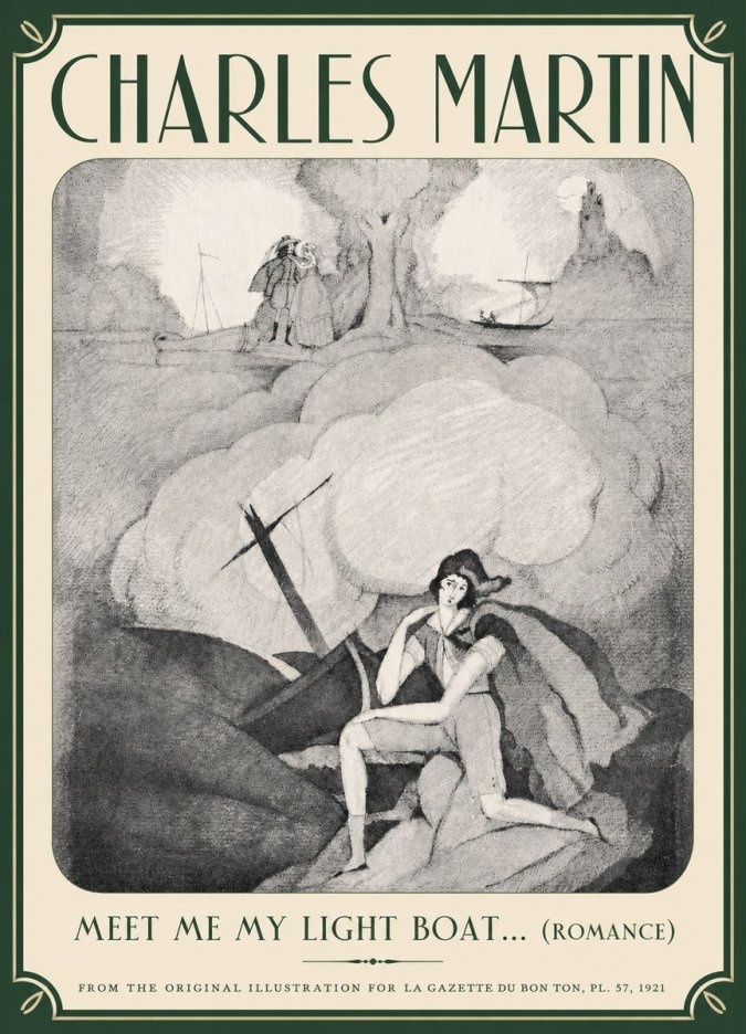 Charles Martin Meet Me My Light Boat... (Romance) No3 - Poster