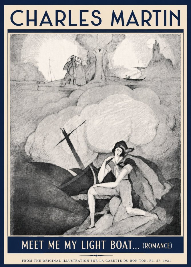 Charles Martin Meet Me My Light Boat... (Romance) No5 - Poster