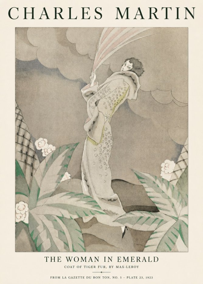 Charles Martin The Woman in Emerald No1 - Poster