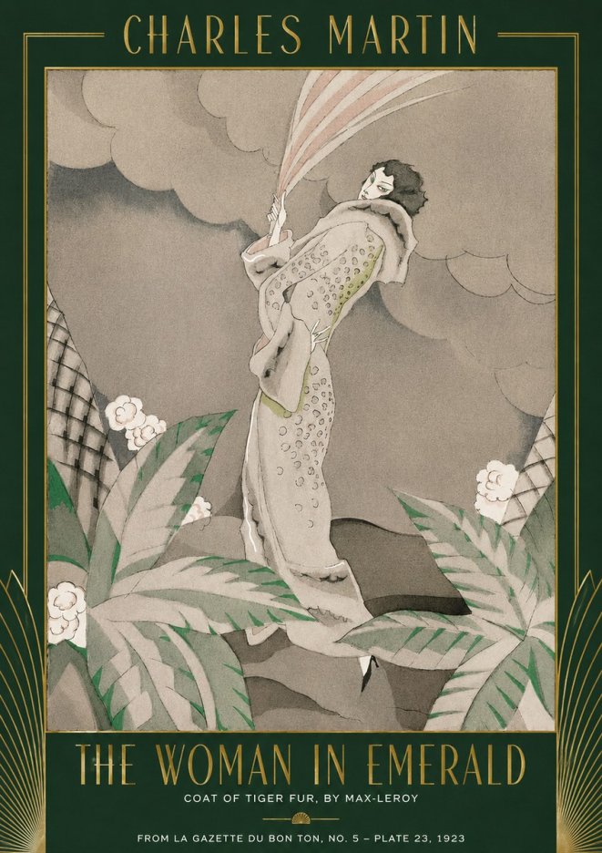 Charles Martin The Woman in Emerald No2 - Poster