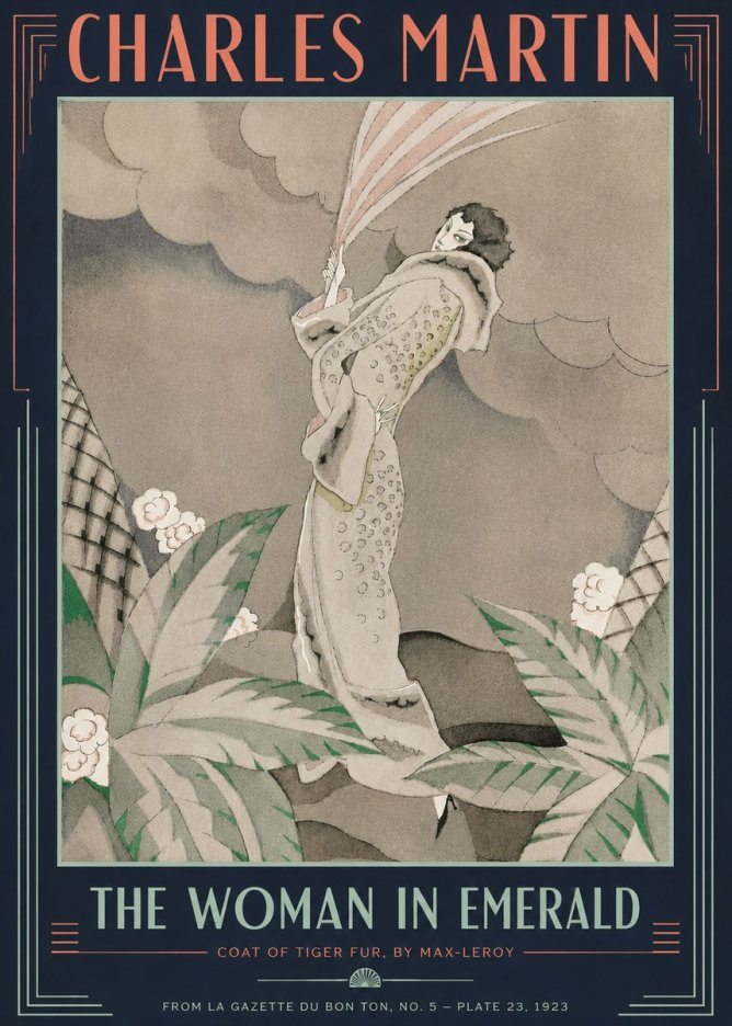 Charles Martin The Woman in Emerald No4 - Poster
