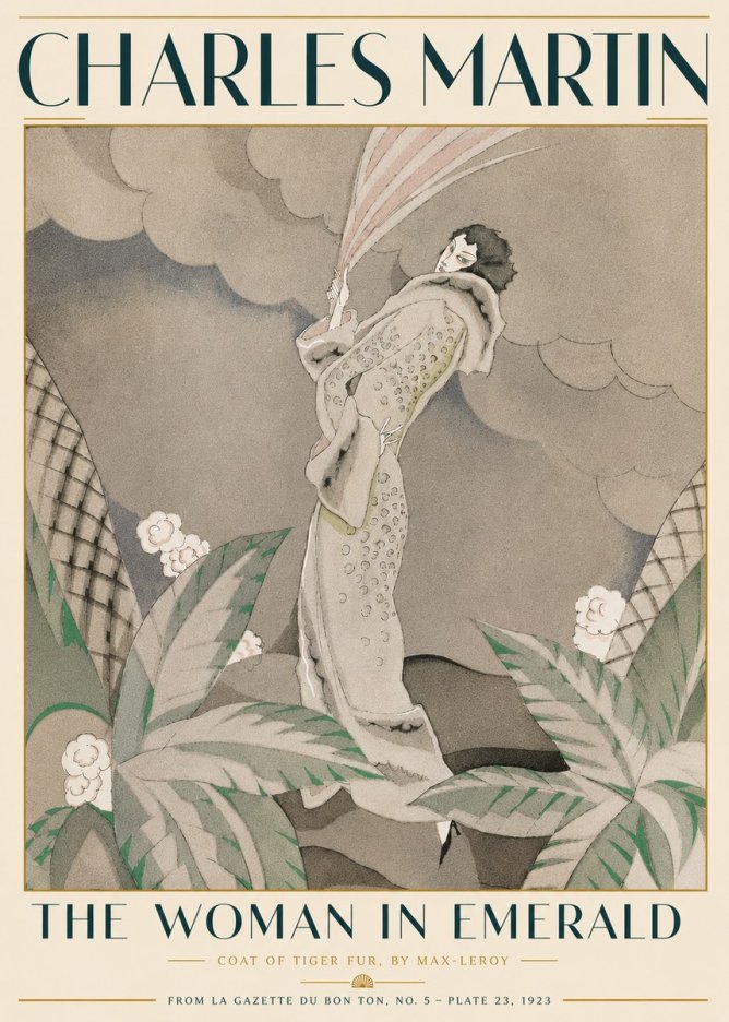 Charles Martin The Woman in Emerald No5 - Poster