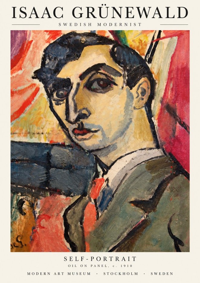Isaac Grünewald Woman in Interior No5 - Poster
