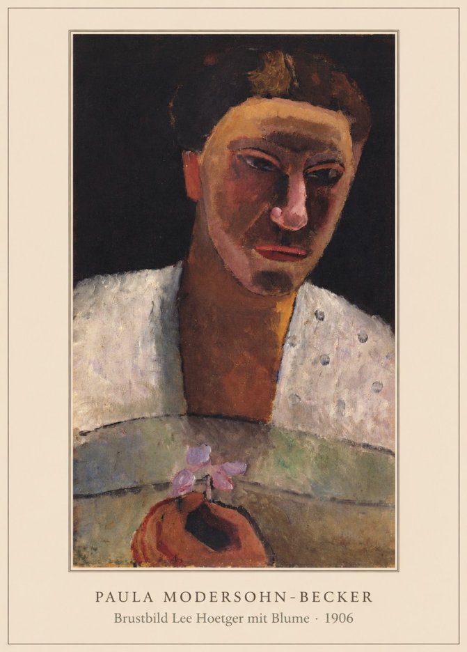 Paula Modersohn-Becker Brustbild Lee Hoetger Mit Blume No4 - Poster