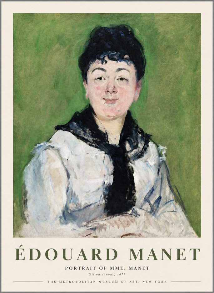 Édouard Manet Portrait of Mme. Manet No1 - Poster