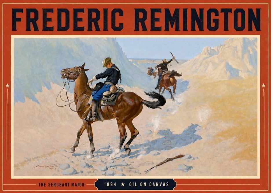 Frederic Remington The Sergeant Major No4 - Poster