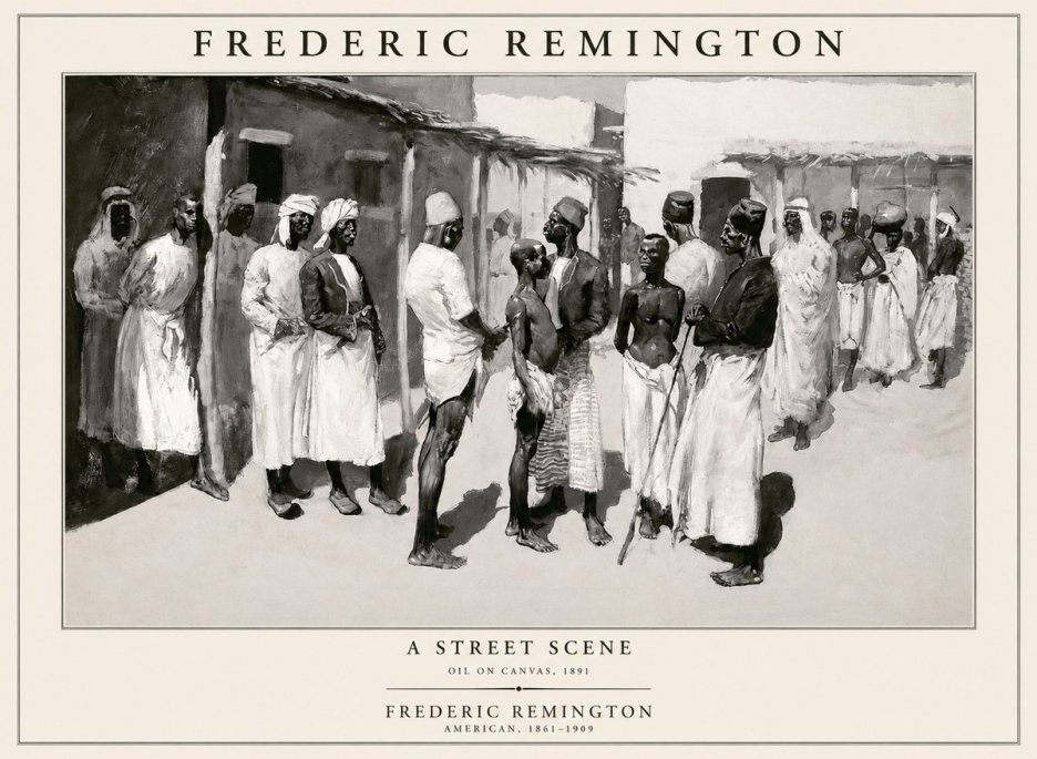 Frederic Remington A Street Scene No1 - Poster
