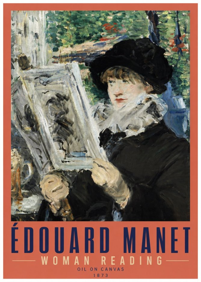 Édouard Manet Woman Reading No3 - Poster