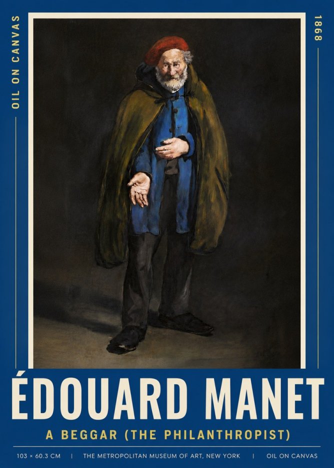 Édouard Manet A Beggar (the Philanthropist) No6 - Poster