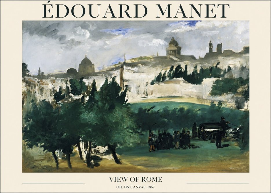Édouard Manet View of Rome No1 - Poster