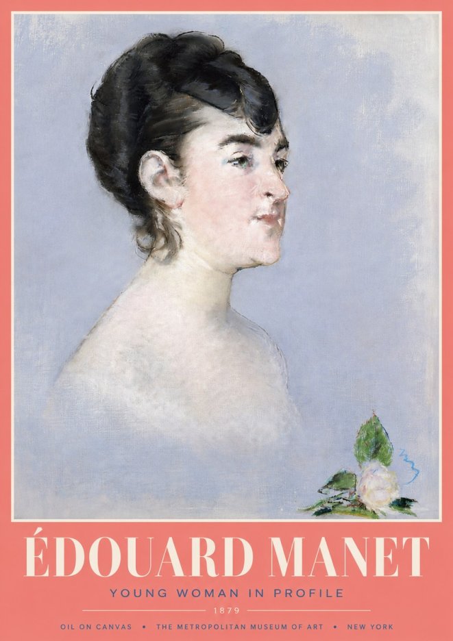 Édouard Manet Young Woman in Profile No3 - Poster