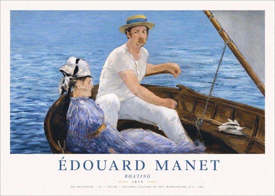 Édouard Manet Boating No1 - Poster