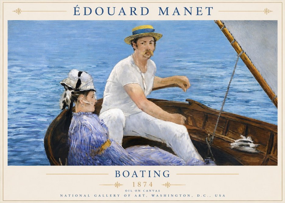 Édouard Manet Boating No3 - Poster