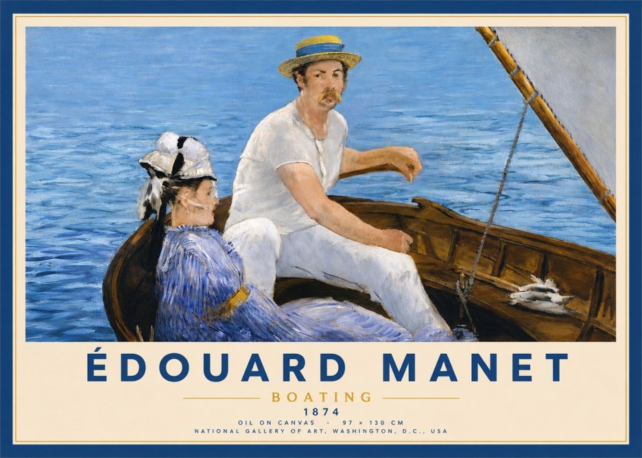 Édouard Manet Boating No4 - Poster