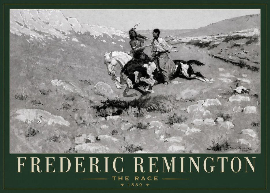 Frederic Remington The Race II No3 - Poster