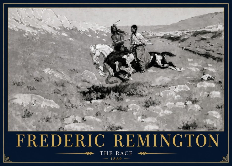 Frederic Remington The Race II No4 - Poster