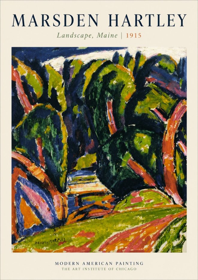Marsden Hartley Landscape, Maine No1 - Poster