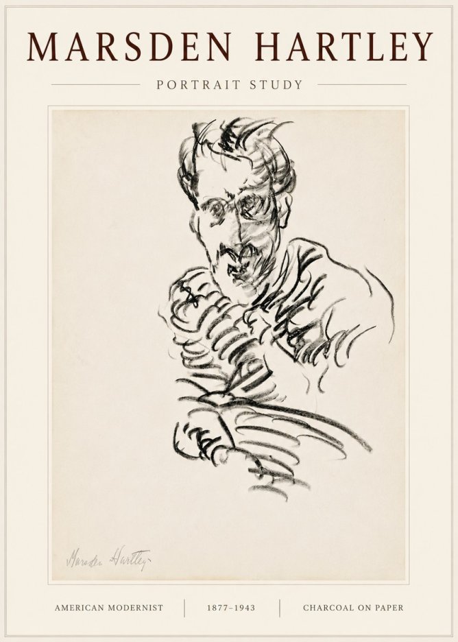Marsden Hartley Portrait Study No6 - Poster