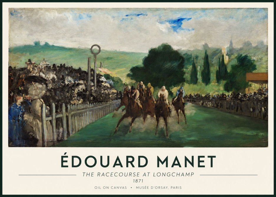 Édouard Manet The Racecourse at Longchamp No1 - Poster