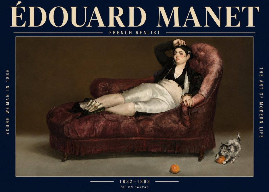Édouard Manet Young Woman in 1866 No6 - Poster