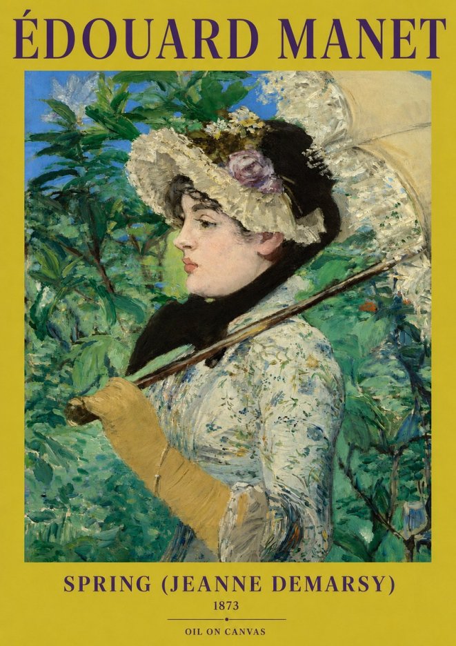 Édouard Manet Spring (Jeanne Demarsy) No2 - Poster