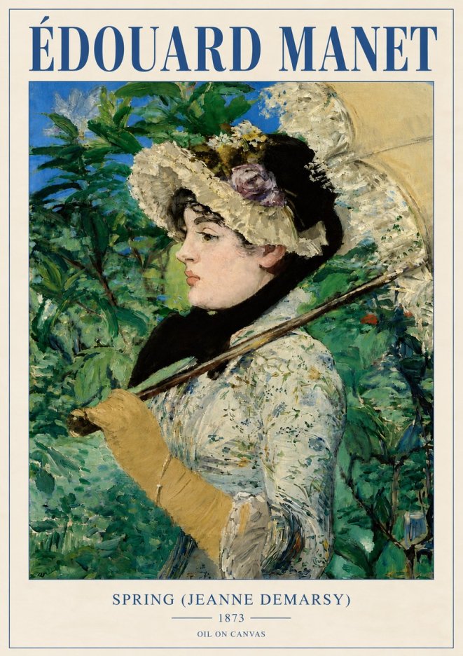 Édouard Manet Spring (Jeanne Demarsy) No4 - Poster