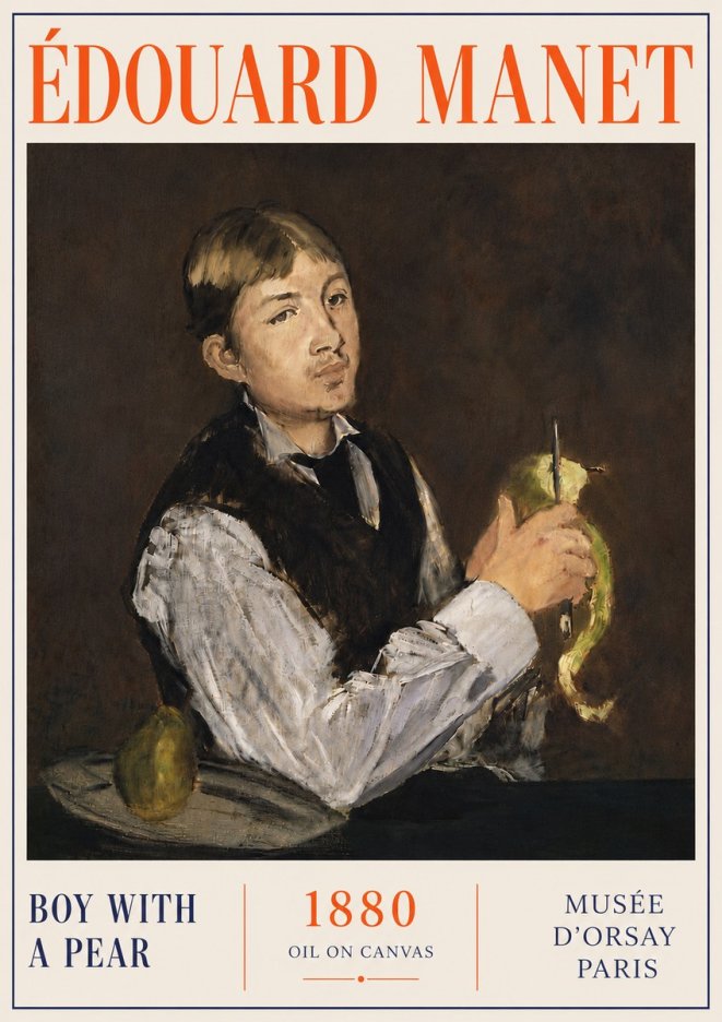 Édouard Manet Boy with a Pear No6 - Poster