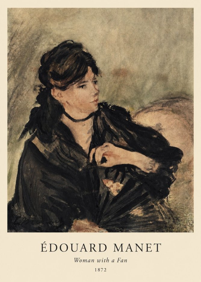 Édouard Manet Woman with a Fan No1 - Poster