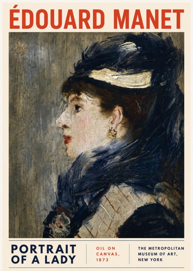 Édouard Manet Portrait of a Lady No5 - Poster