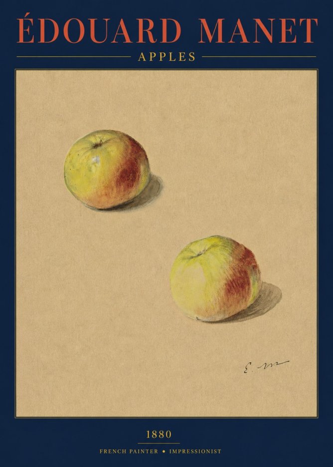 Édouard Manet Apples No3 - Poster