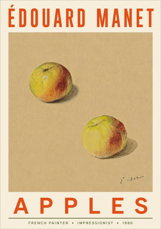 Édouard Manet Apples No4 - Poster