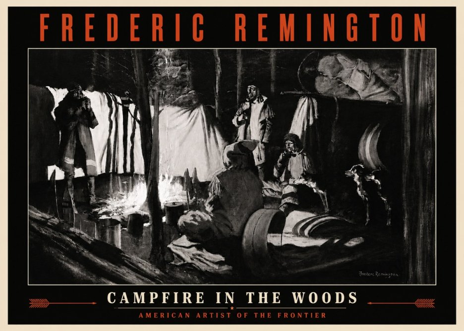 Frederic Remington A Trapper's Camp No4 - Poster