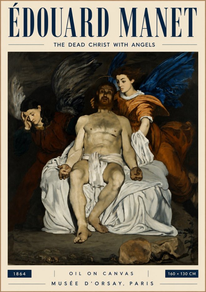 Édouard Manet The Dead Christ with Angels No6 - Poster