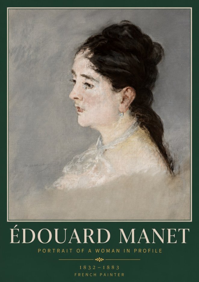 Édouard Manet Portrait of a Woman in Profile No4 - Poster