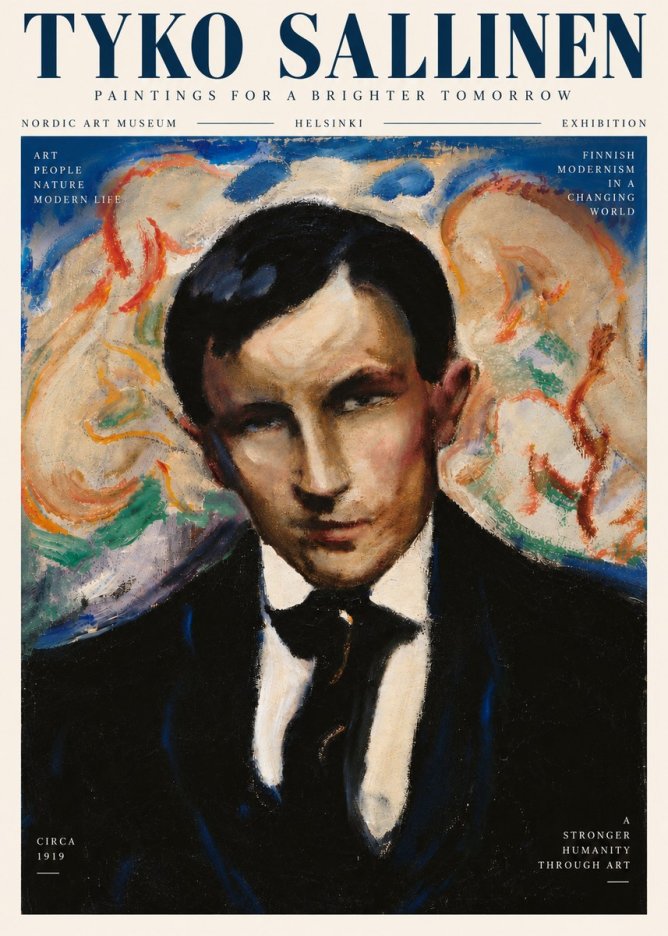 Tyko Sallinen Portrait of a Man II No6 - Poster