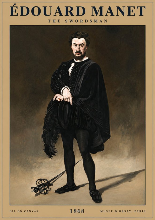 Édouard Manet The Swordsman No3 - Poster