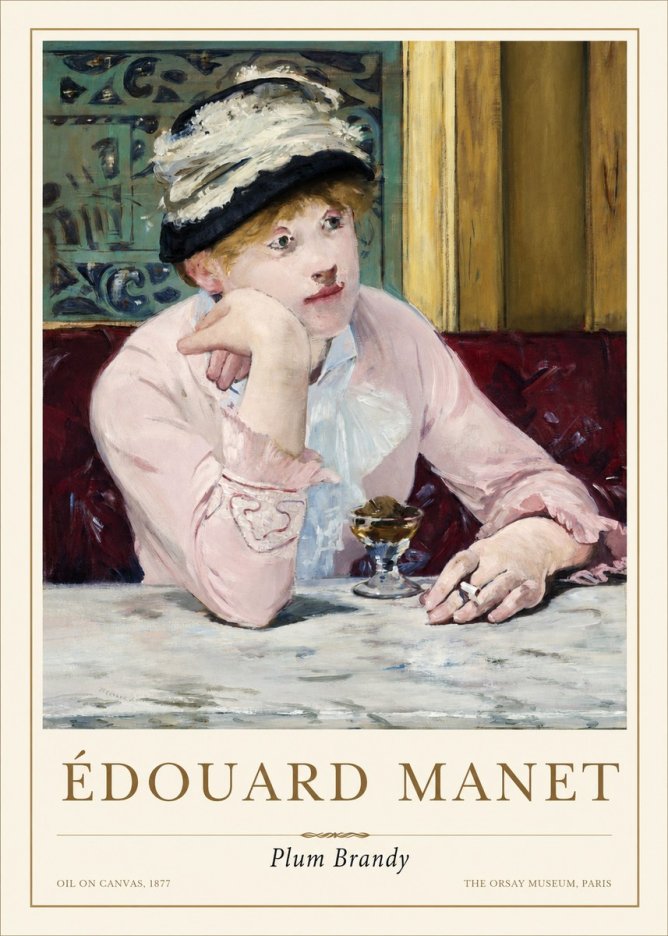Édouard Manet Plum Brandy No1 - Poster
