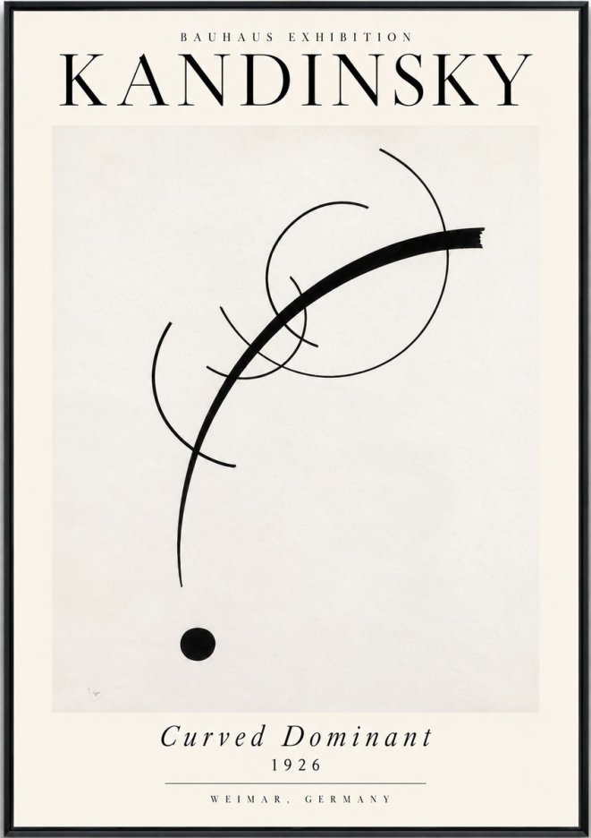 Kandinsky Curved Dominant No4 - Poster