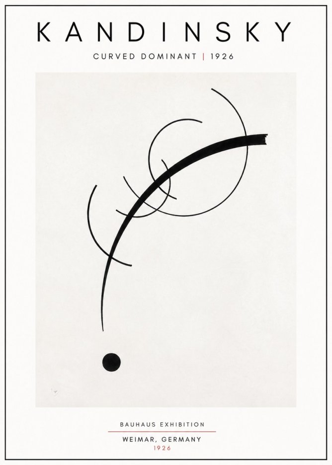 Kandinsky Curved Dominant No5 - Poster