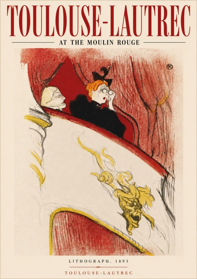 Toulouse-Lautrec At the Moulin Rouge I No3 - Poster