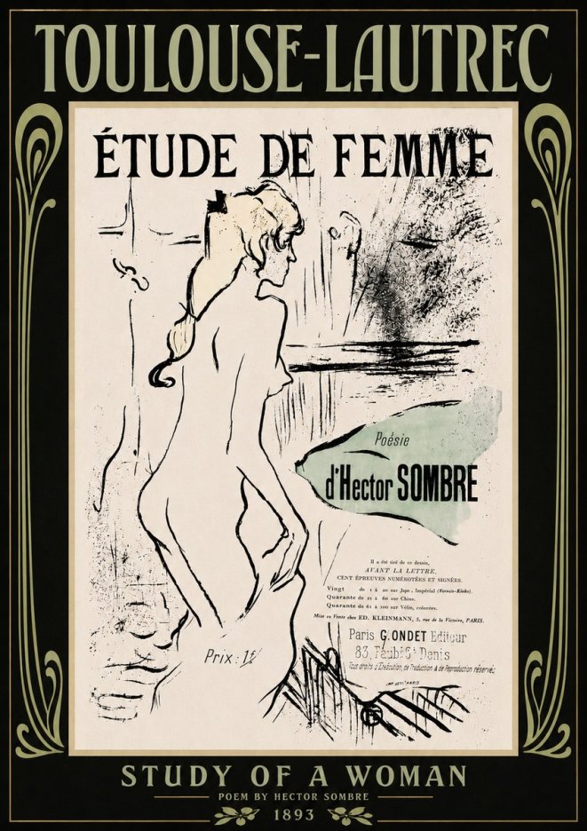 Toulouse-Lautrec Étude De Femme No6 - Poster