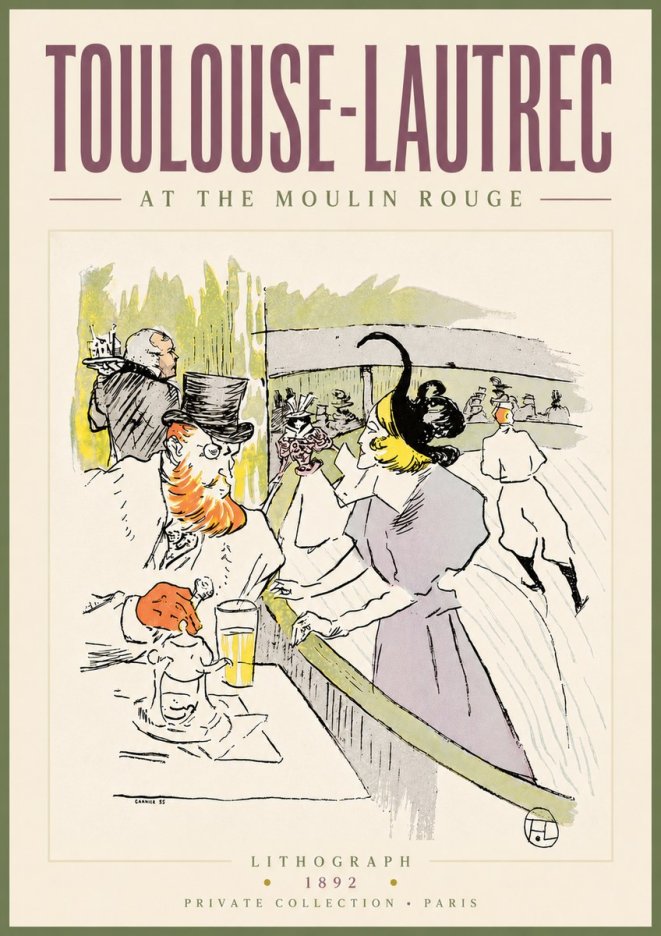 Toulouse-Lautrec At the Moulin Rouge XV No6 - Poster