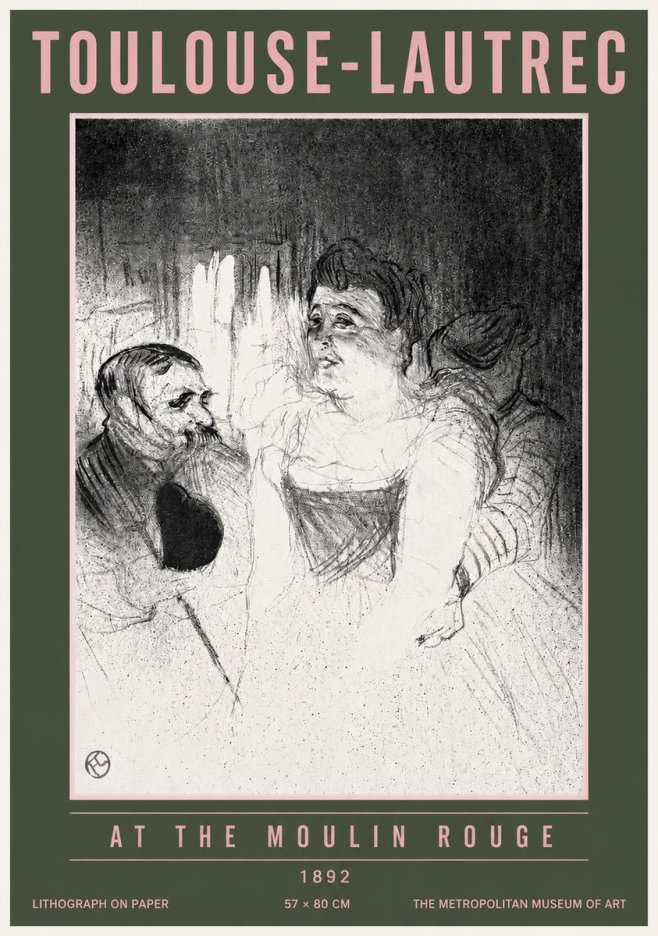 Toulouse-Lautrec At the Moulin Rouge XVII No4 - Poster