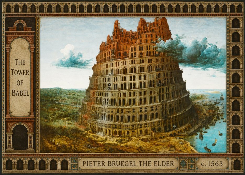Pieter Bruegel The Tower of Babel III No4 - Poster
