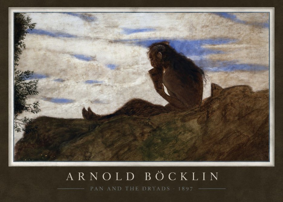Arnold Böcklin Pan and the Dryads No4 - Poster