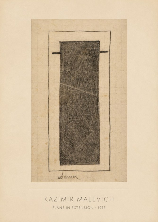 Kazimir Malevich Plane in Extension No4 - Poster