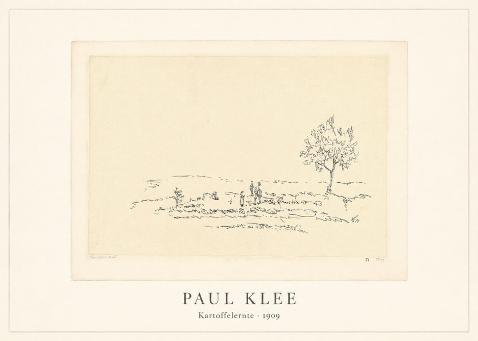 Paul Klee Kartoffelernte · 1909 No4 - Poster