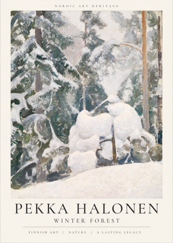 Pekka Halonen Winter Forest II No1 - Poster