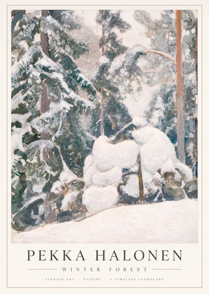 Pekka Halonen Winter Forest II No4 - Poster